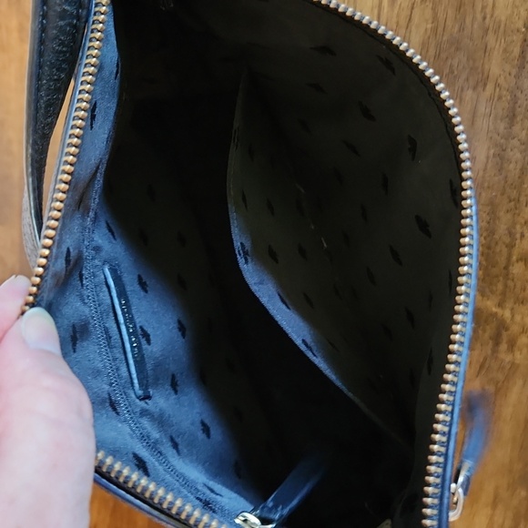 Kate Spade NY Jackson Black Pebbled Leather Crossbody Bag Purse Top Zip - Picture 5 of 12